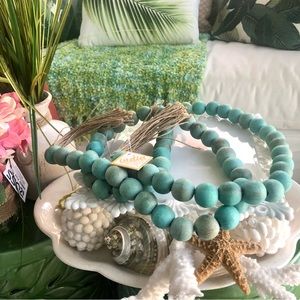NWT! Beach Turquoise Chunky Beaded Garland